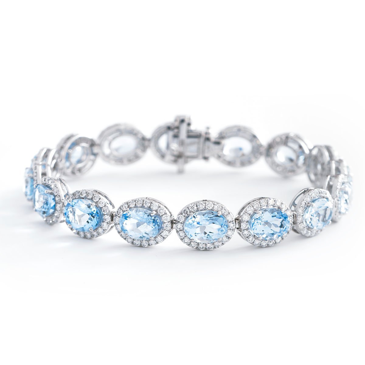 by The Yard Aquamarine 18K White Gold Bracelet