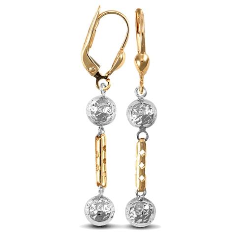 Diamond ball hot sale drop earrings