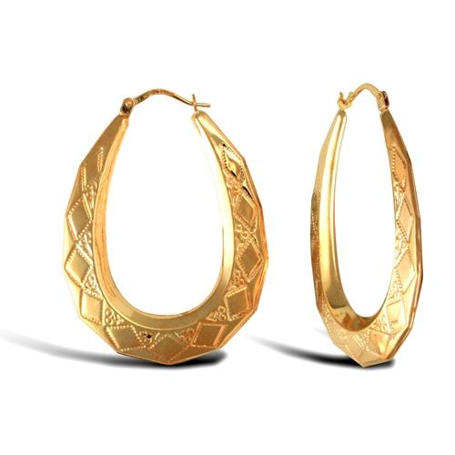 Yellow gold hot sale creole earrings