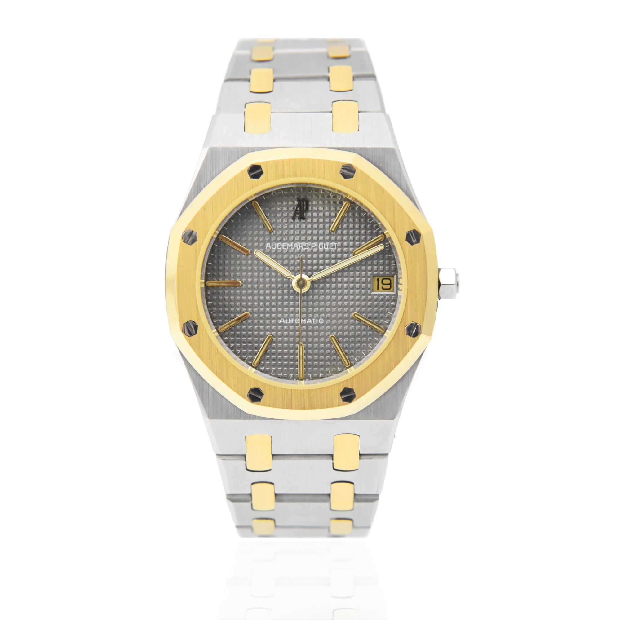 Audemars Piguet Royal Oak Grey Dial Gold Steel Ref 14790 My