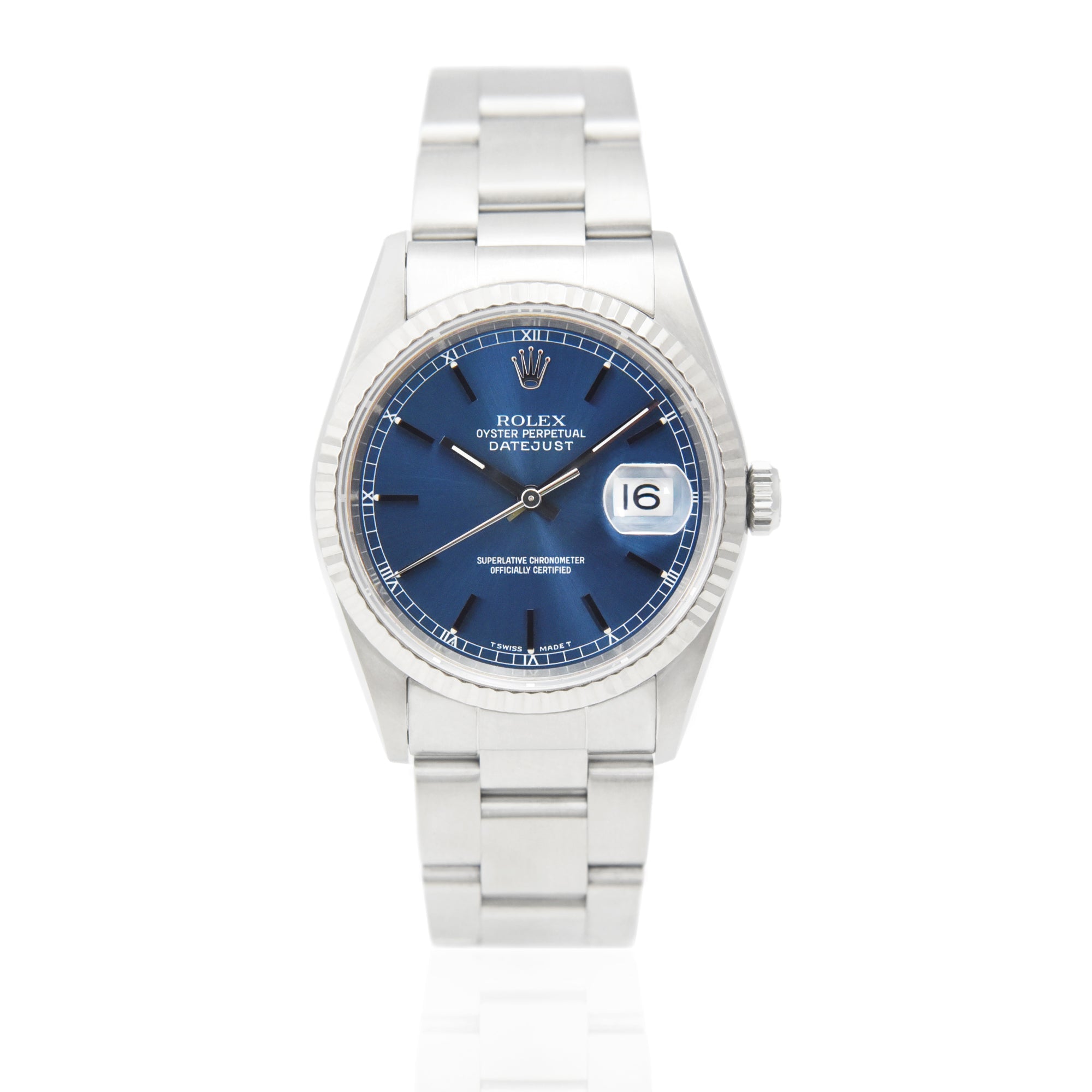 Rolex DateJust Blue Dial Stainless Steel Ref 16234 My Jewel World