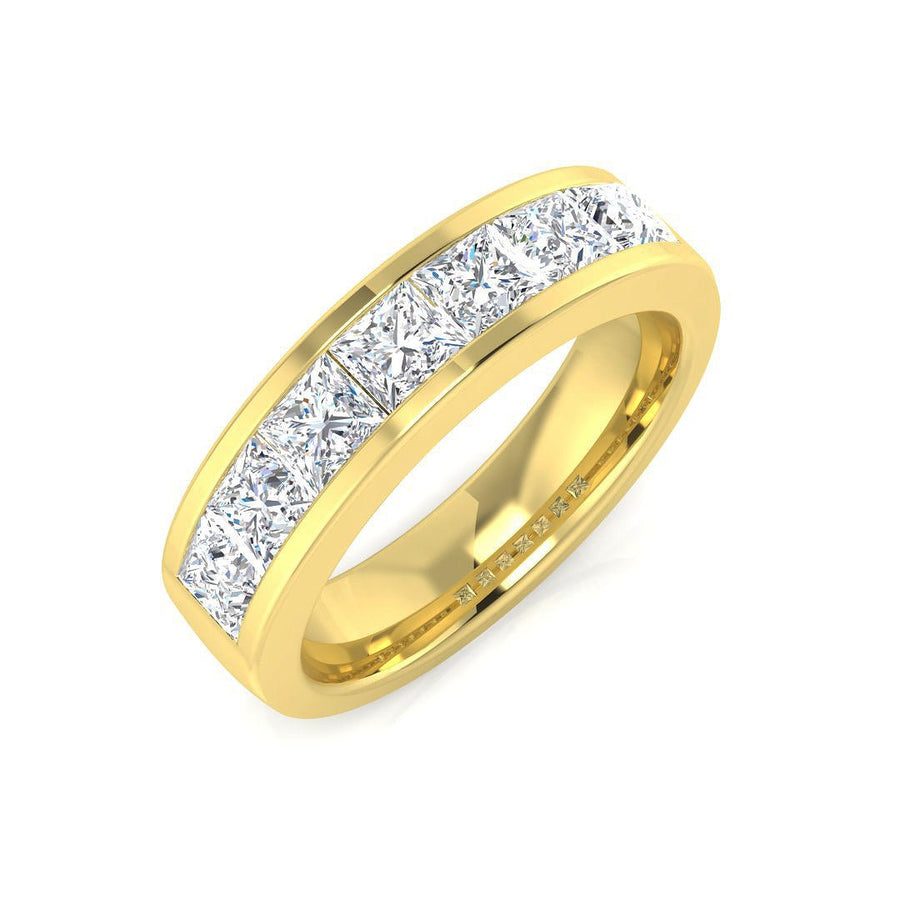 7 Stone Diamond Eternity Ring 1.40ct F - VS Quality in 18k Yellow Gold - My Jewel World