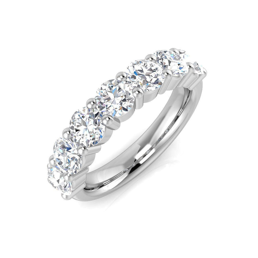 7 Stone Diamond Eternity Ring 2.20ct F - VS Quality in 18k White Gold - My Jewel World