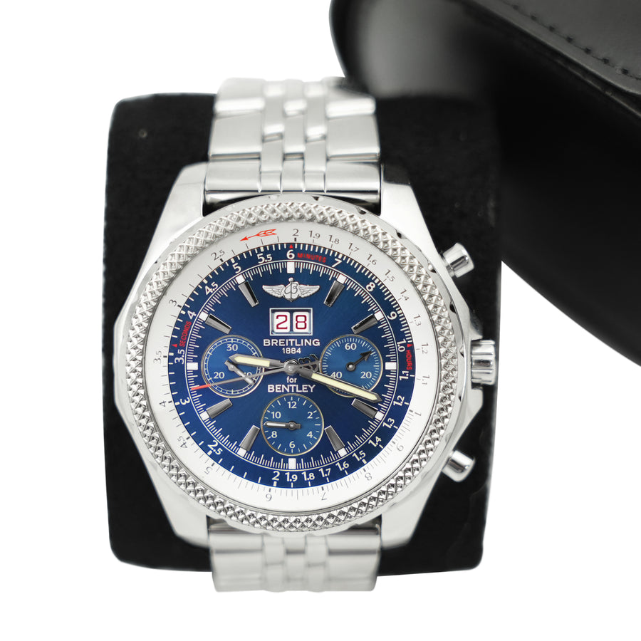 Breitling Bentley Blue Dial Stainless Steel Ref: A44362