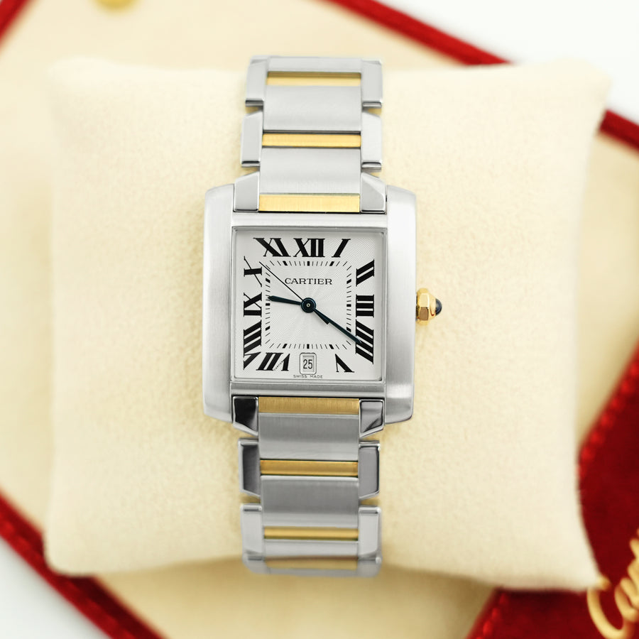 Cartier Tank Francaise Silver Dial Gold & Steel Ref: 2302