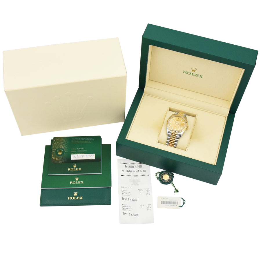 Rolex DateJust Champagne Dial Gold & Steel Ref: 126233