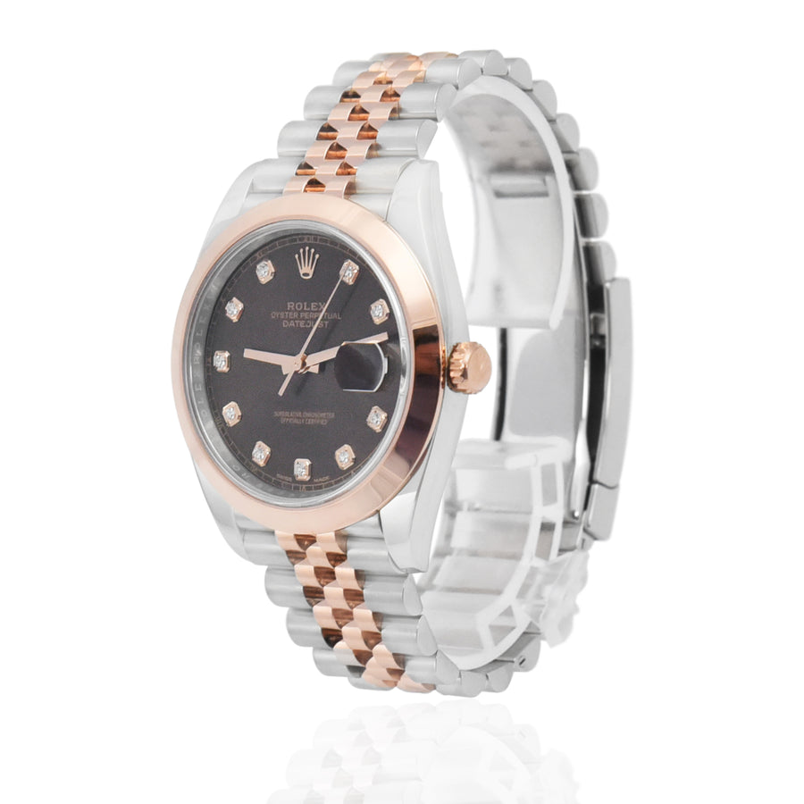 Rolex DateJust Chocolate Dial Steel & Rose Gold Ref: 126331