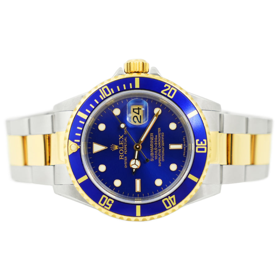 Rolex Submariner Date Blue Dial Gold & Steel Ref: 16613