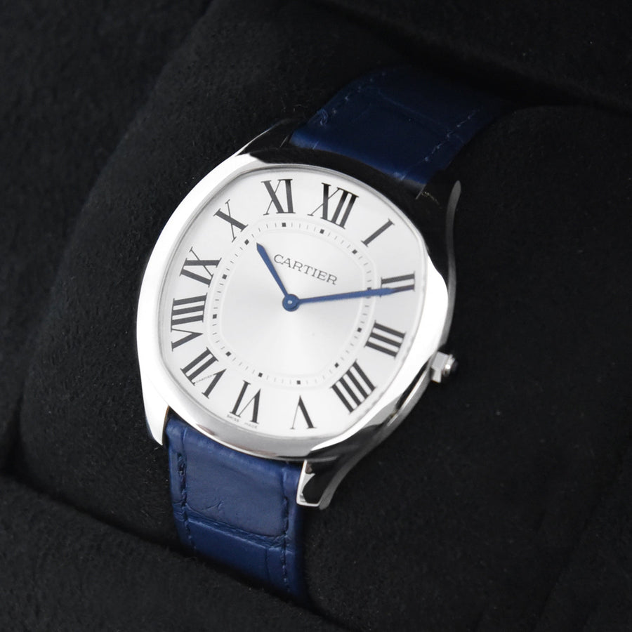 Cartier Drive De Cartier Silver Dial Leather Strap Ref: WSNM0011 - My Jewel World