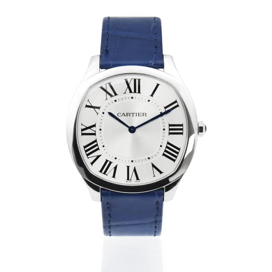 Cartier Drive De Cartier Silver Dial Leather Strap Ref: WSNM0011 - My Jewel World