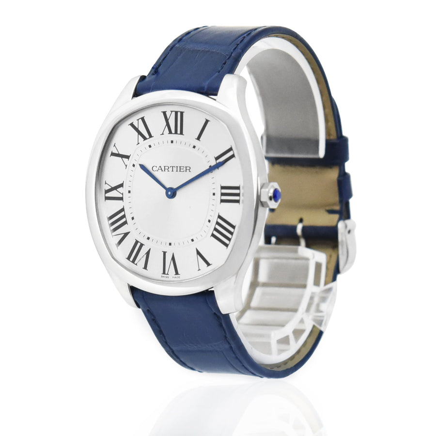 Cartier Drive De Cartier Silver Dial Leather Strap Ref: WSNM0011 - My Jewel World