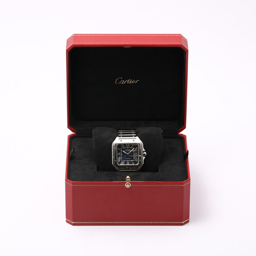 Cartier Santos De Cartier Blue Dial Stainless Steel Ref: WSSA0030 - My Jewel World