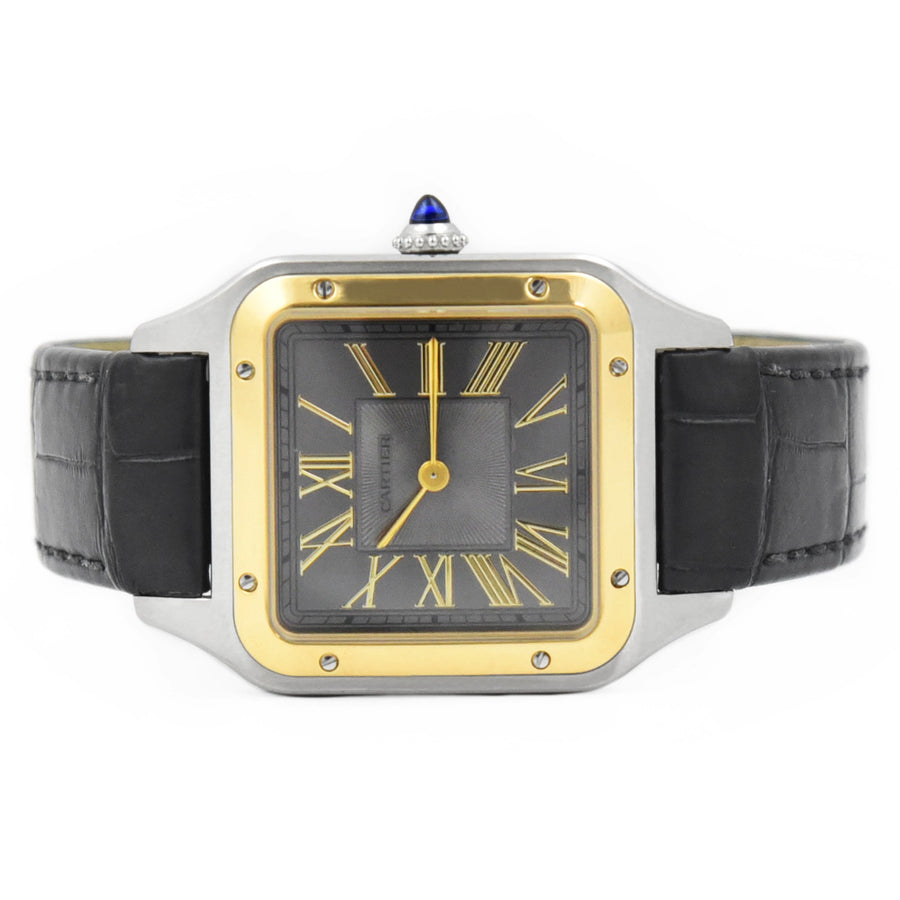 Cartier Santos - Dumont Grey Dial Leather Strap Ref: W2SA0028 - My Jewel World