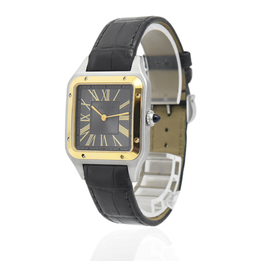 Cartier Santos - Dumont Grey Dial Leather Strap Ref: W2SA0028 - My Jewel World