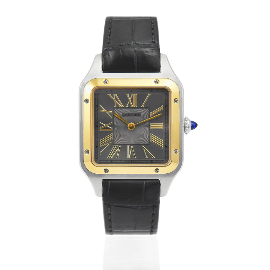 Cartier Santos - Dumont Grey Dial Leather Strap Ref: W2SA0028 - My Jewel World