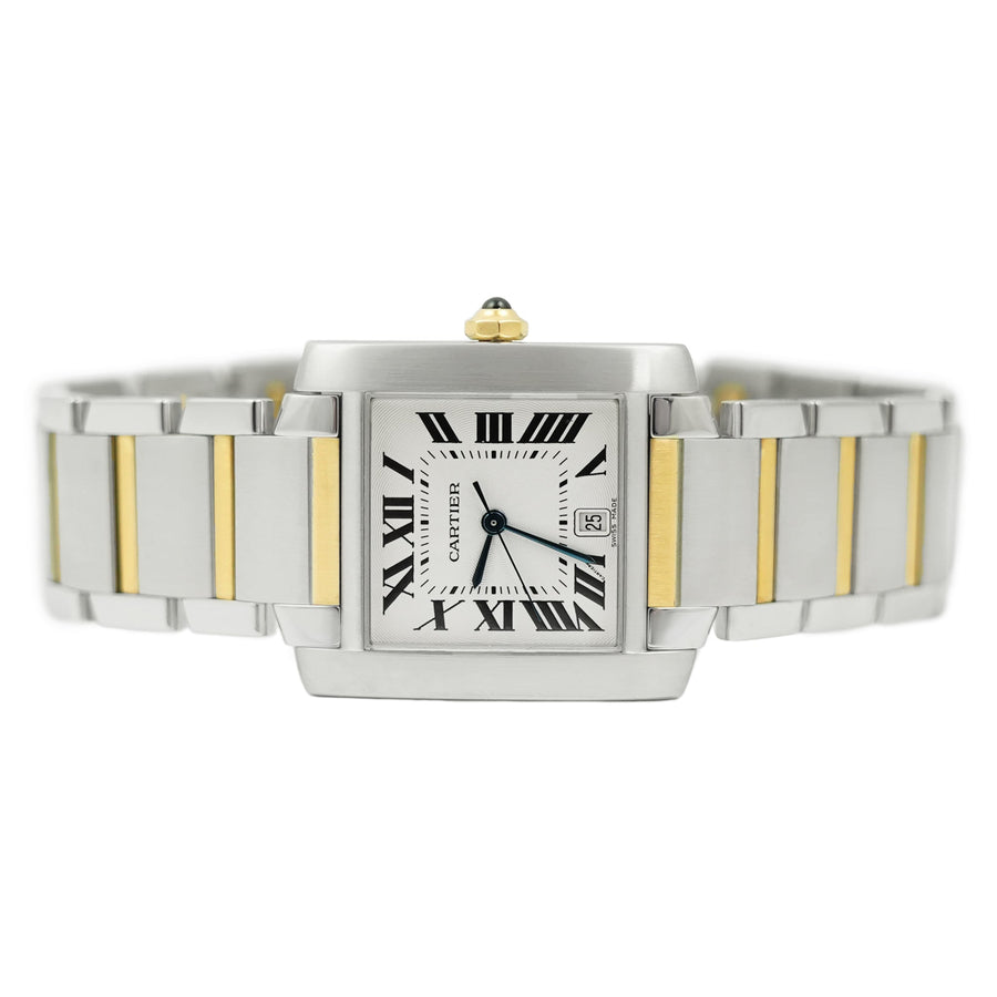 Cartier Tank Francaise Silver Dial Gold & Steel Ref: 2302 - My Jewel World