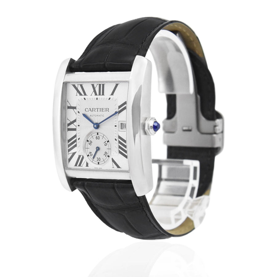 Cartier Tank MC Large White Dial Leather Strap Ref: W5330003 - My Jewel World