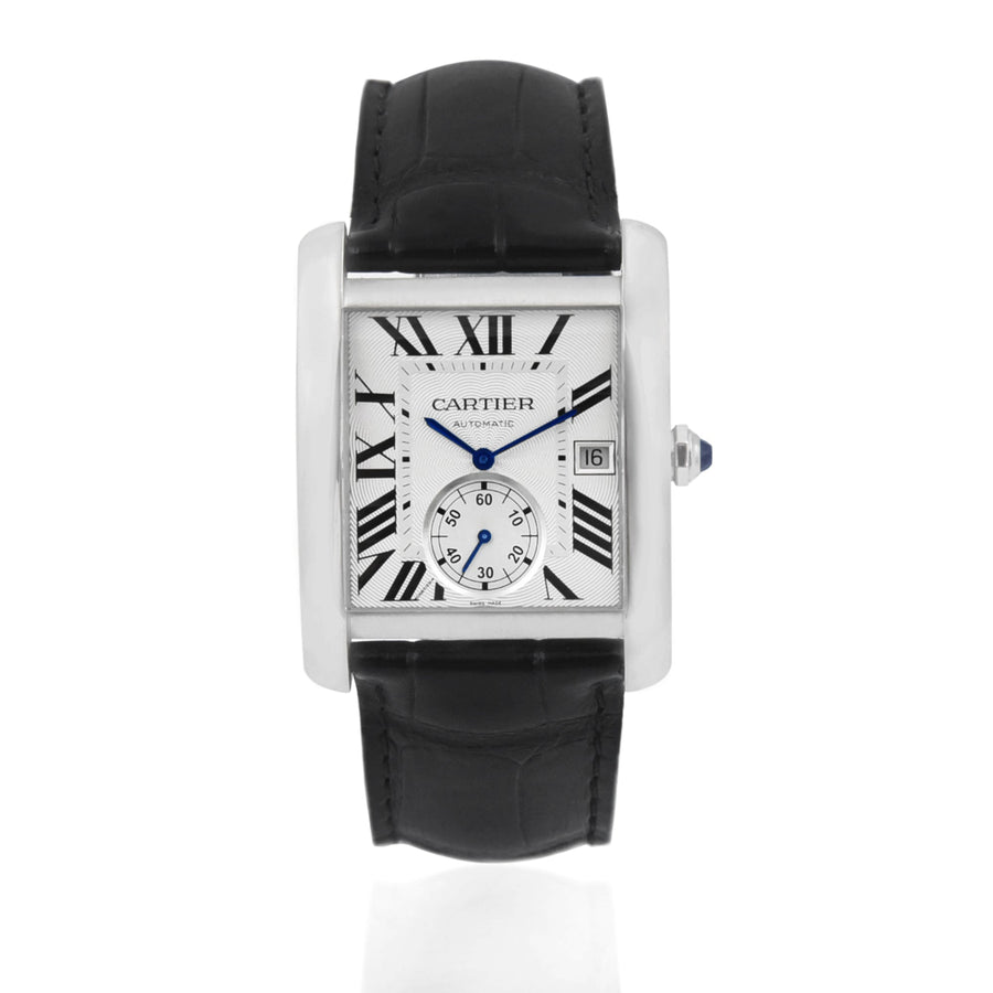 Cartier Tank MC Large White Dial Leather Strap Ref: W5330003 - My Jewel World