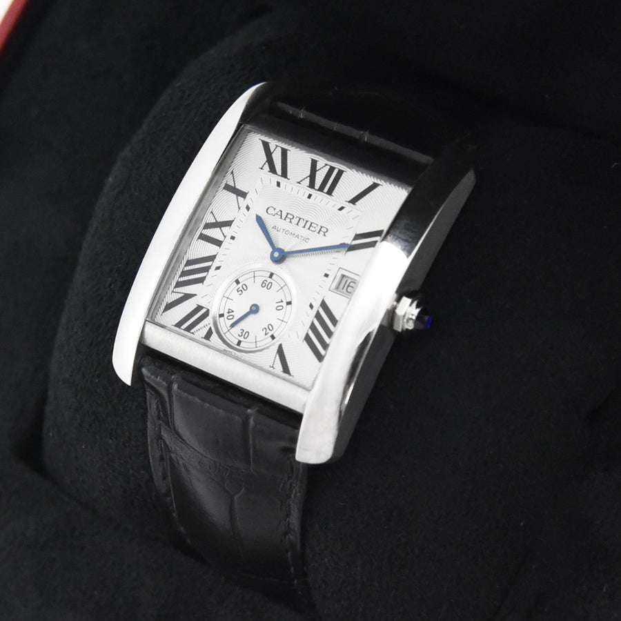 Cartier Tank MC Large White Dial Leather Strap Ref: W5330003 - My Jewel World