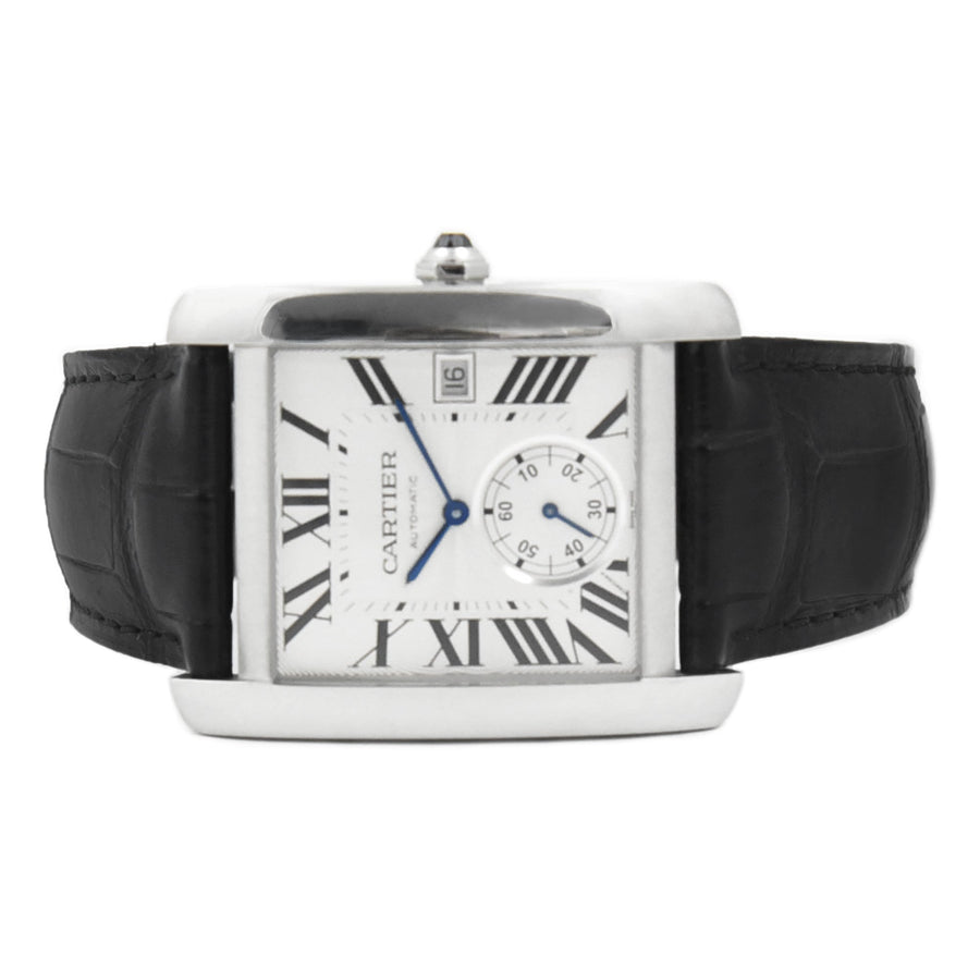 Cartier Tank MC Large White Dial Leather Strap Ref: W5330003 - My Jewel World