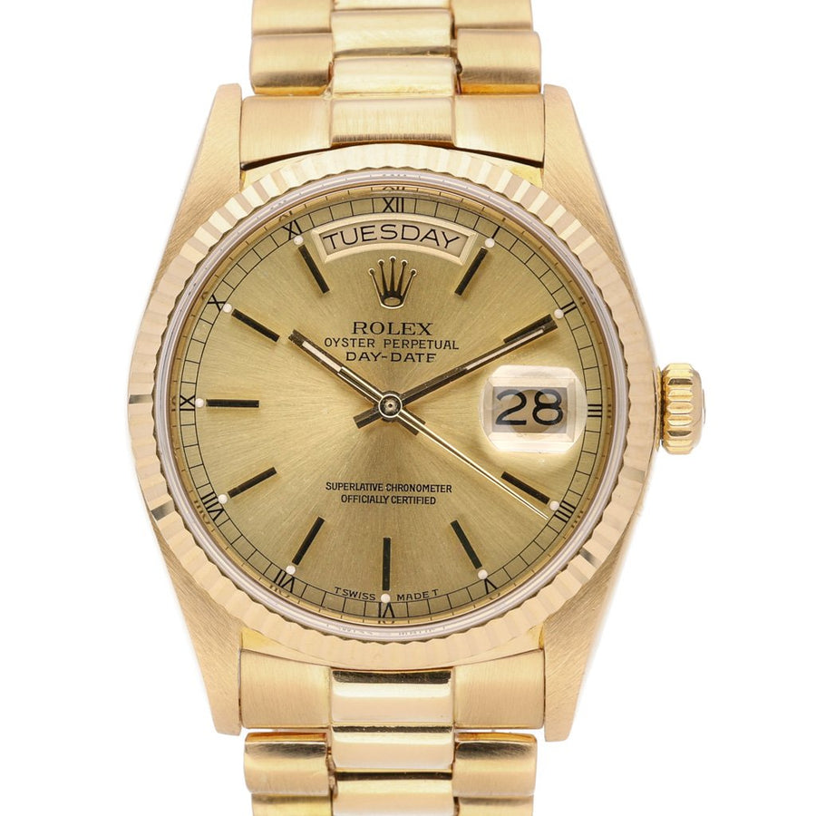 Rolex Day-Date Champagne Dial 18K Yellow Gold Ref: 18038