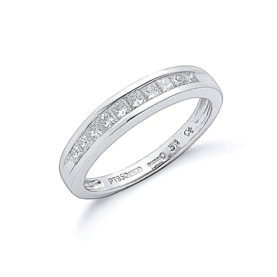 Diamond 10 Stone Eternity Ring 0.50ct H-VS Quality in Platinum - My Jewel World