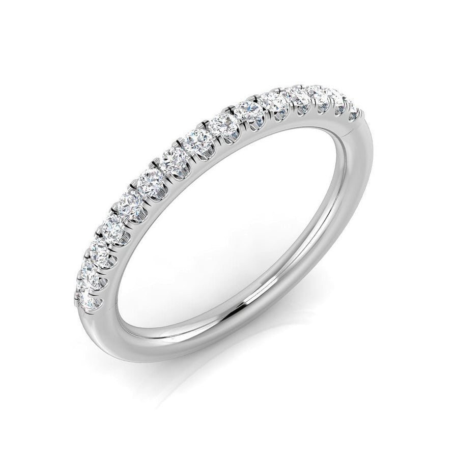 Diamond 15 Stone Eternity Ring 0.20ct F-VS Quality in 18k White Gold - My Jewel World