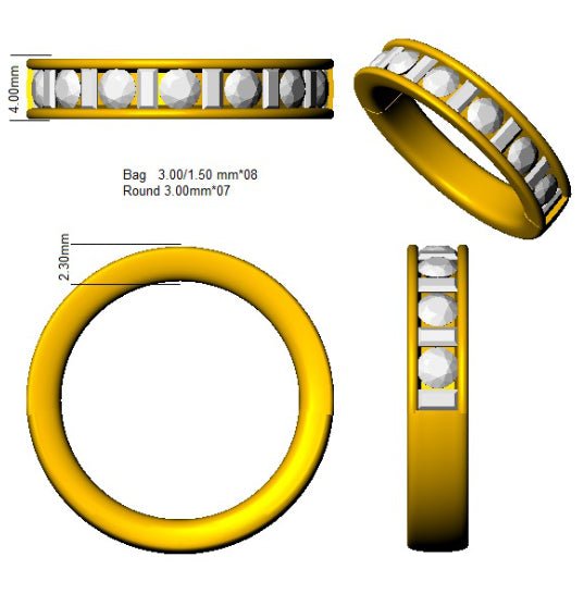 Diamond 15 Stone Eternity Ring 1.05ct F-VS Quality in Platinum - My Jewel World