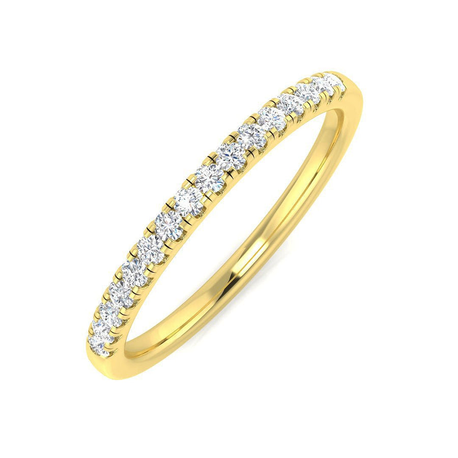 Diamond 16 Stone Eternity Ring 0.15ct F-VS Quality in 18k Yellow Gold - My Jewel World