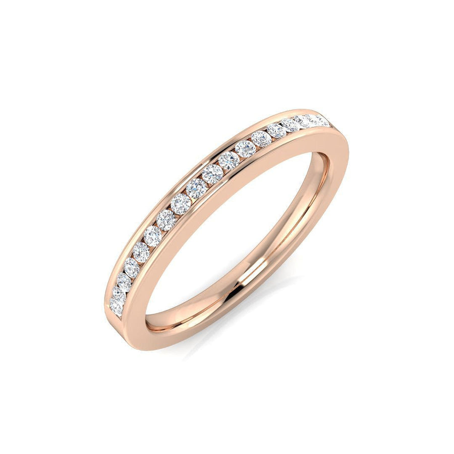 Diamond 18 Stone Eternity Ring 0.15ct G-SI Quality in 9k Rose Gold - My Jewel World