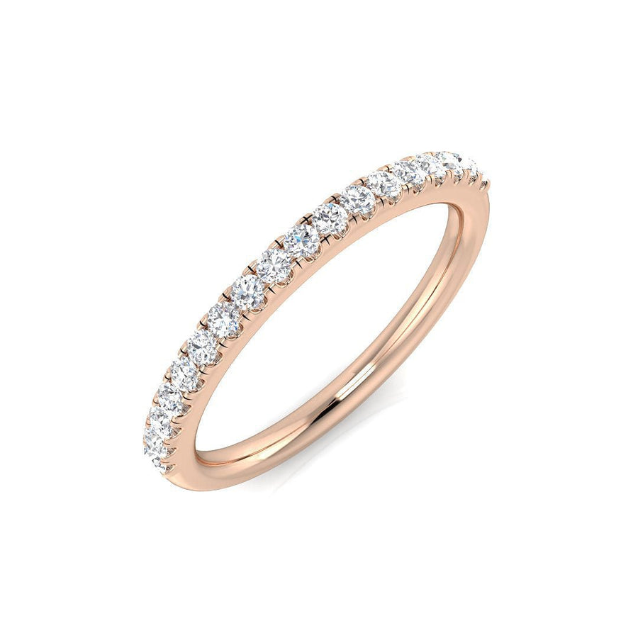 Diamond 18 Stone Eternity Ring 0.20ct F-VS Quality in 18k Rose Gold - My Jewel World