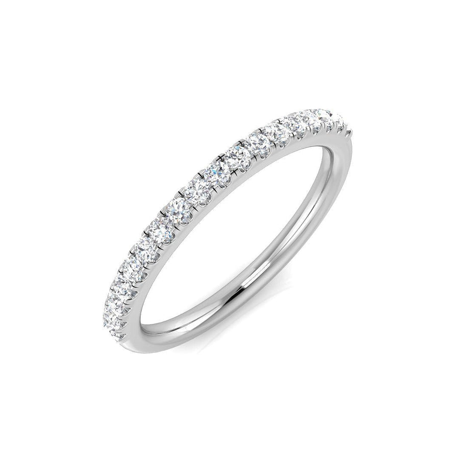 Diamond 18 Stone Eternity Ring 0.20ct F-VS Quality in 18k White Gold - My Jewel World