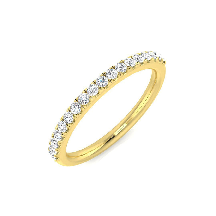 Diamond 18 Stone Eternity Ring 0.20ct F-VS Quality in 18k Yellow Gold - My Jewel World