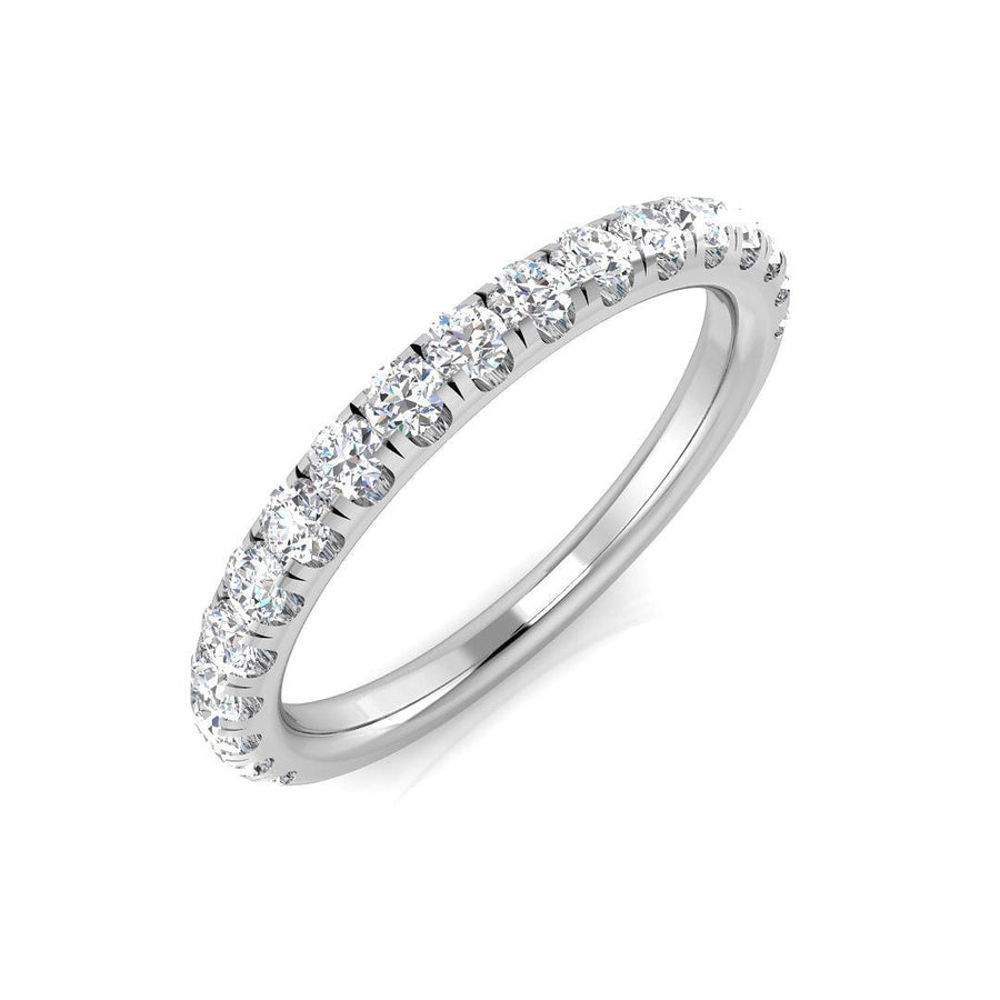 Diamond 18 Stone Eternity Ring 0.50ct F-VS Quality in 18k White Gold - My Jewel World