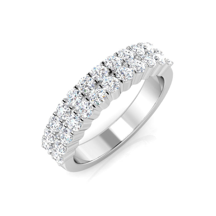 Diamond 24 Stone Eternity Ring 0.85ct F-VS Quality in 18k White Gold - My Jewel World