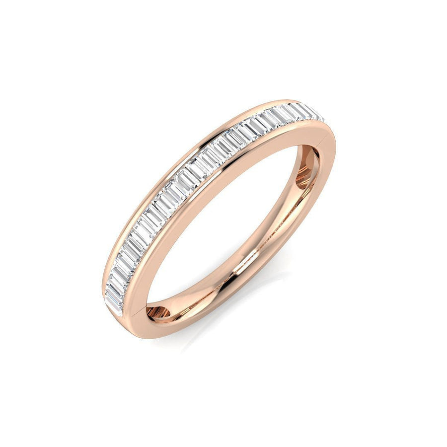 Diamond 25 Stone Eternity Ring 0.25ct F-VS Quality in 18k Rose Gold - My Jewel World