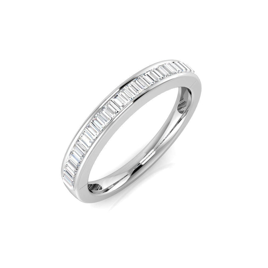 Diamond 25 Stone Eternity Ring 0.25ct F-VS Quality in 18k White Gold - My Jewel World