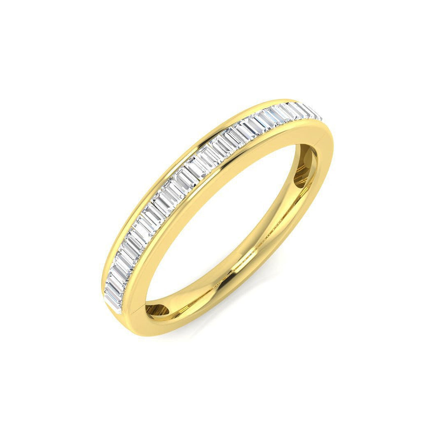 Diamond 25 Stone Eternity Ring 0.25ct F-VS Quality in 18k Yellow Gold - My Jewel World