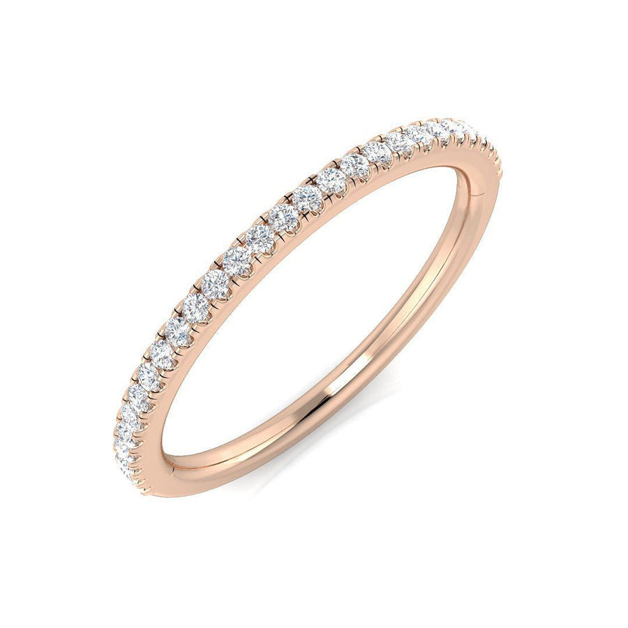 Diamond 28 Stone Eternity Ring 0.20ct F-VS Quality in 18k Rose Gold - My Jewel World