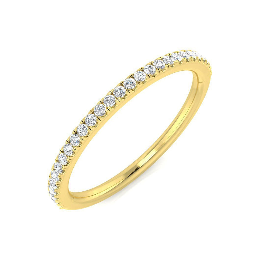 Diamond 28 Stone Eternity Ring 0.20ct F-VS Quality in 18k Yellow Gold - My Jewel World