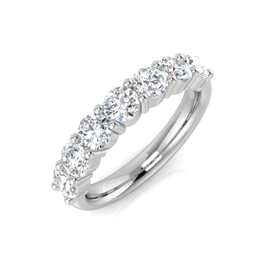 Diamond 7 Stone Eternity Ring 1.55ct F-VS Quality in Platinum - My Jewel World