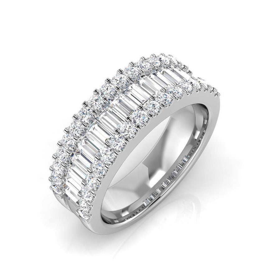 Diamond Fancy Eternity Ring 7.0mm 1.33ct G - SI Quality in Platinum - My Jewel World