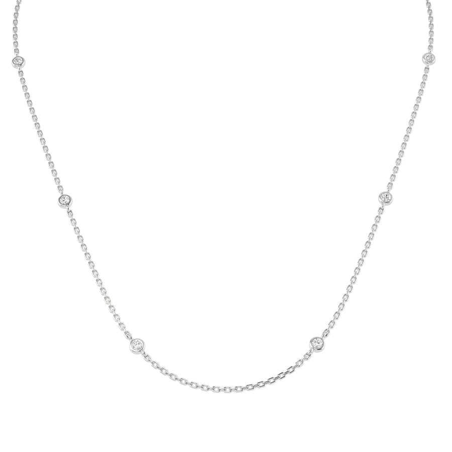 Diamond Yard Necklace 18 Inch 2.00ct F - VS Quality in 18k White Gold - My Jewel World