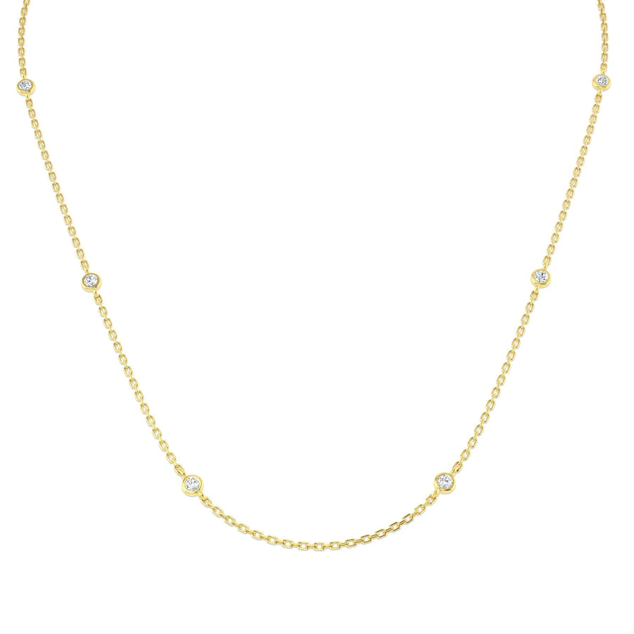 Diamond Yard Necklace 24 Inch 1.00ct F - VS Quality in 18k Yellow Gold - My Jewel World