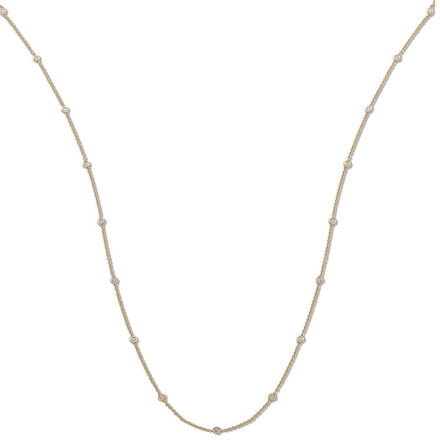 Diamond Yard Necklace 36 Inch 1.00ct H - SI Quality in 18K Yellow Gold - My Jewel World