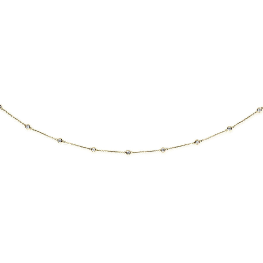 Diamond Yard Necklace 36 Inch 2.00ct H - SI Quality in 18K Yellow Gold - My Jewel World