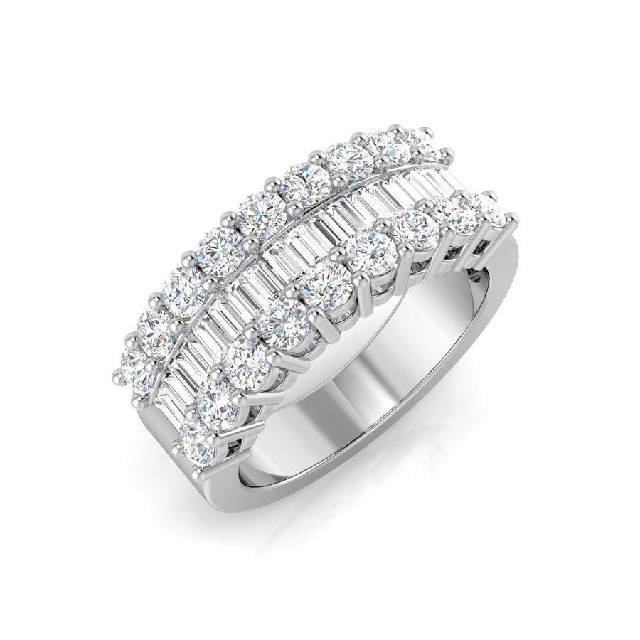 Fancy Diamond Eternity Ring 7.0mm 1.50ct F - VS Quality 18k White Gold - My Jewel World