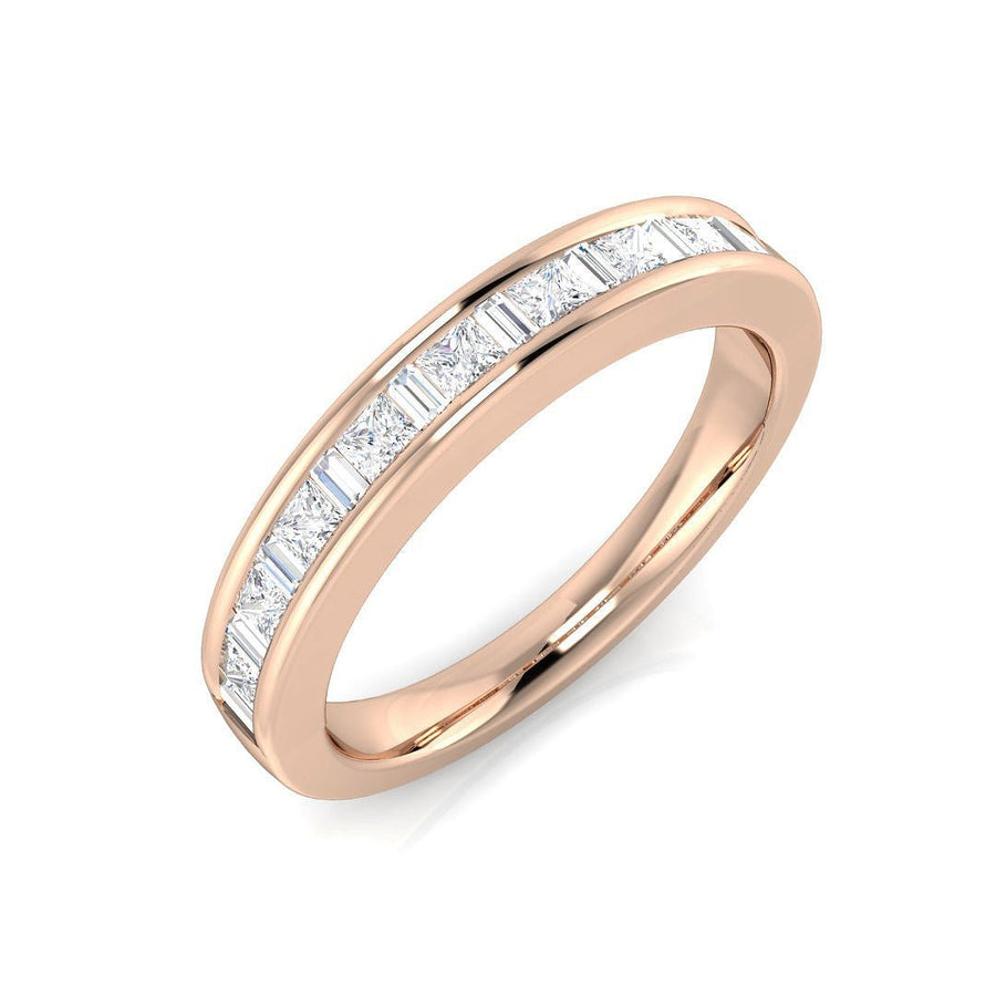 Princess Diamond Eternity Ring 0.50ct F - VS Quality in 18k Rose Gold - My Jewel World