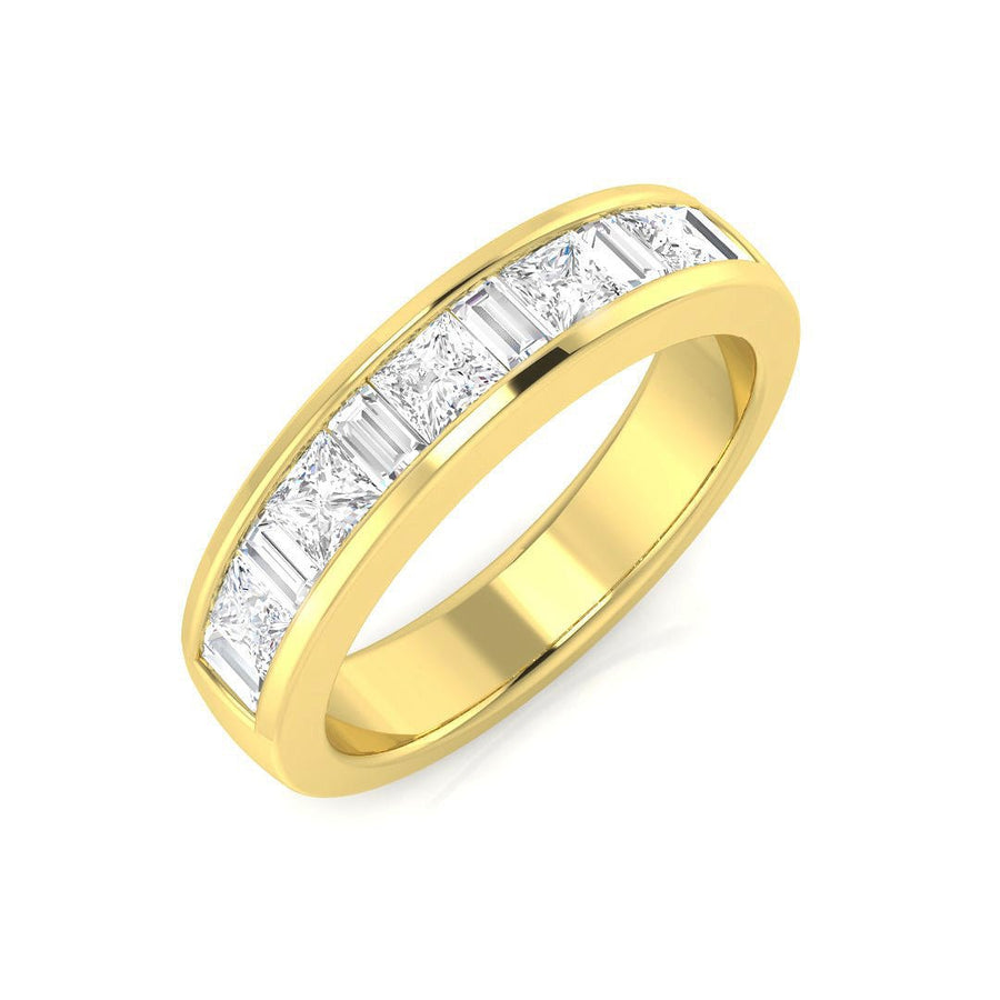 Princess Diamond Eternity Ring 1.10ct F - VS Quality in 18k Yellow Gold - My Jewel World