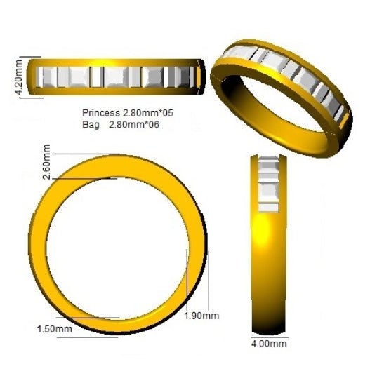 Princess Diamond Eternity Ring 1.10ct F - VS Quality in Platinum - My Jewel World